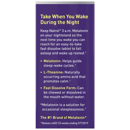 Natrol 3 A.M. Melatonin Fast Dissolve Tablets – Lavender Vanilla | 60ct by Top Vita Shop