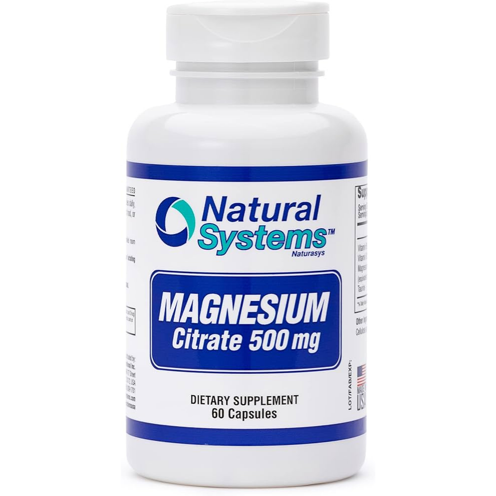 Natural Systems Magnesium Citrate 500 mg Capsules (60 ct) by Farmacias Savia