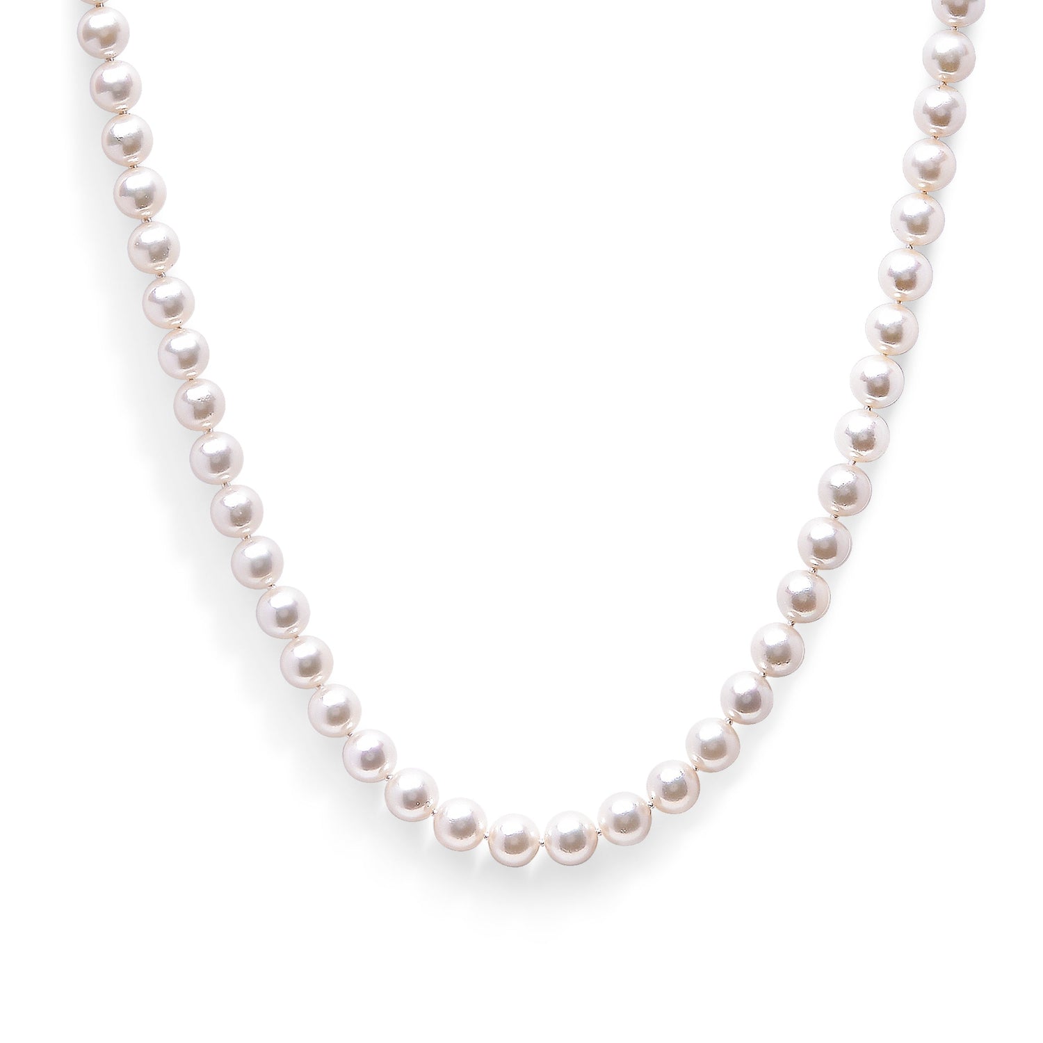 14K Yellow Gold 8.0x8.5mm Akoya Pearl Strand Necklace by Bids.com
