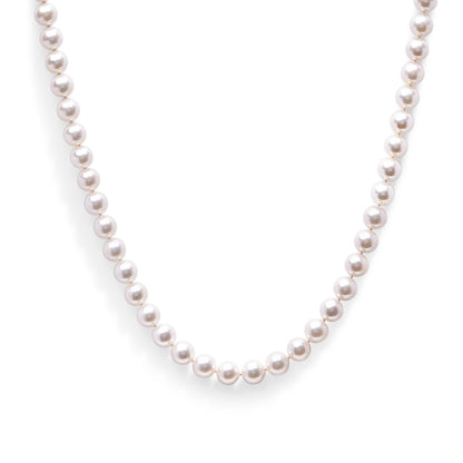 14K Yellow Gold 8.0x8.5mm Akoya Pearl Strand Necklace by Bids.com