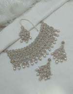 Joban Fashion White Stone Work Necklace Set