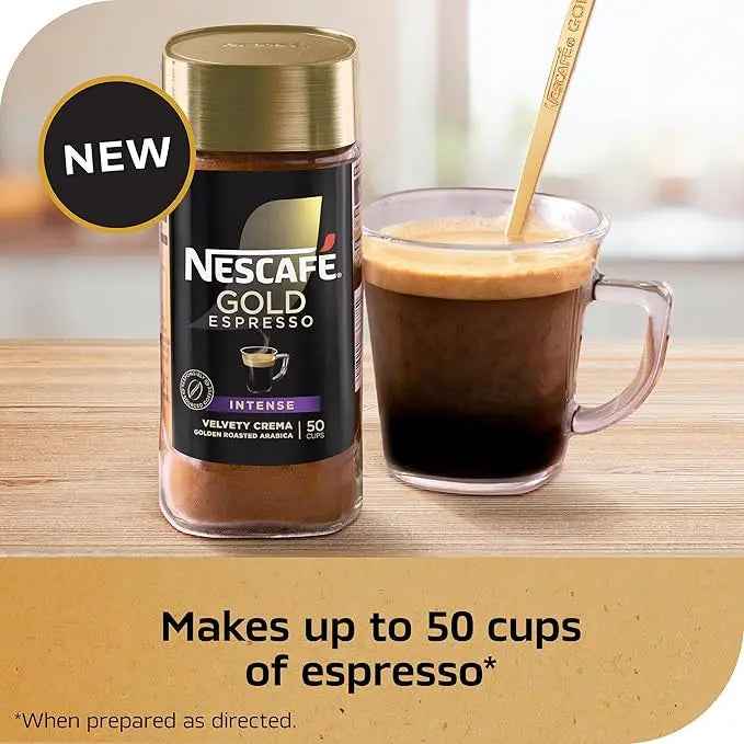 NESCAFÉ Gold Espresso – Smooth, Intense Instant Coffee for Café-Style Flavor at Home