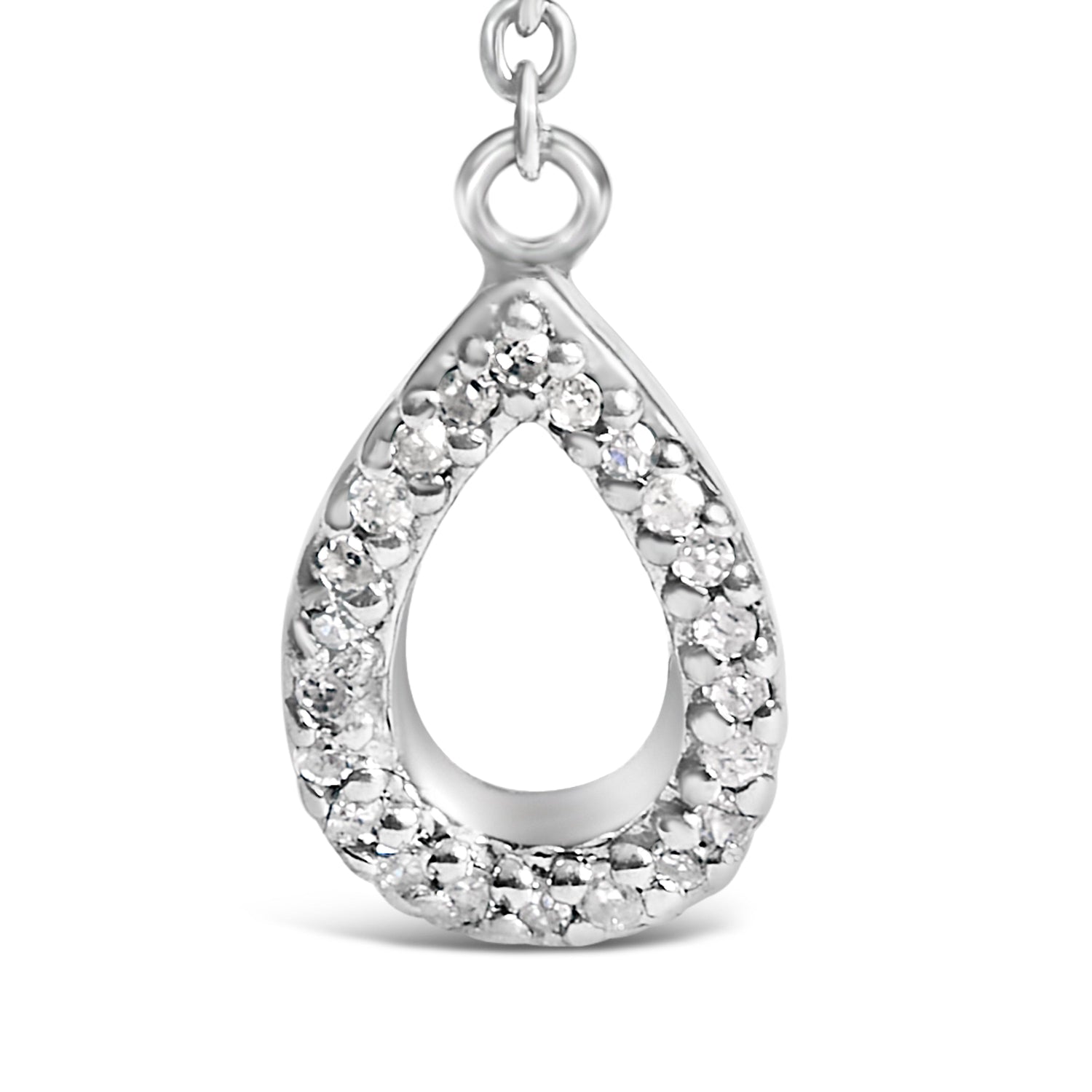 Sterling Silver Created Blue Sapphire and Diamond Accent Y Necklace by Bids.com