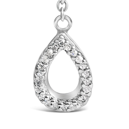 Sterling Silver Created Blue Sapphire and Diamond Accent Y Necklace by Bids.com