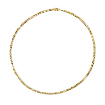 Semi-Solid 14K Yellow Gold 4.5mm Miami Cuban Chain Necklace - Unisex Chain - 22 Inches by Bids.com