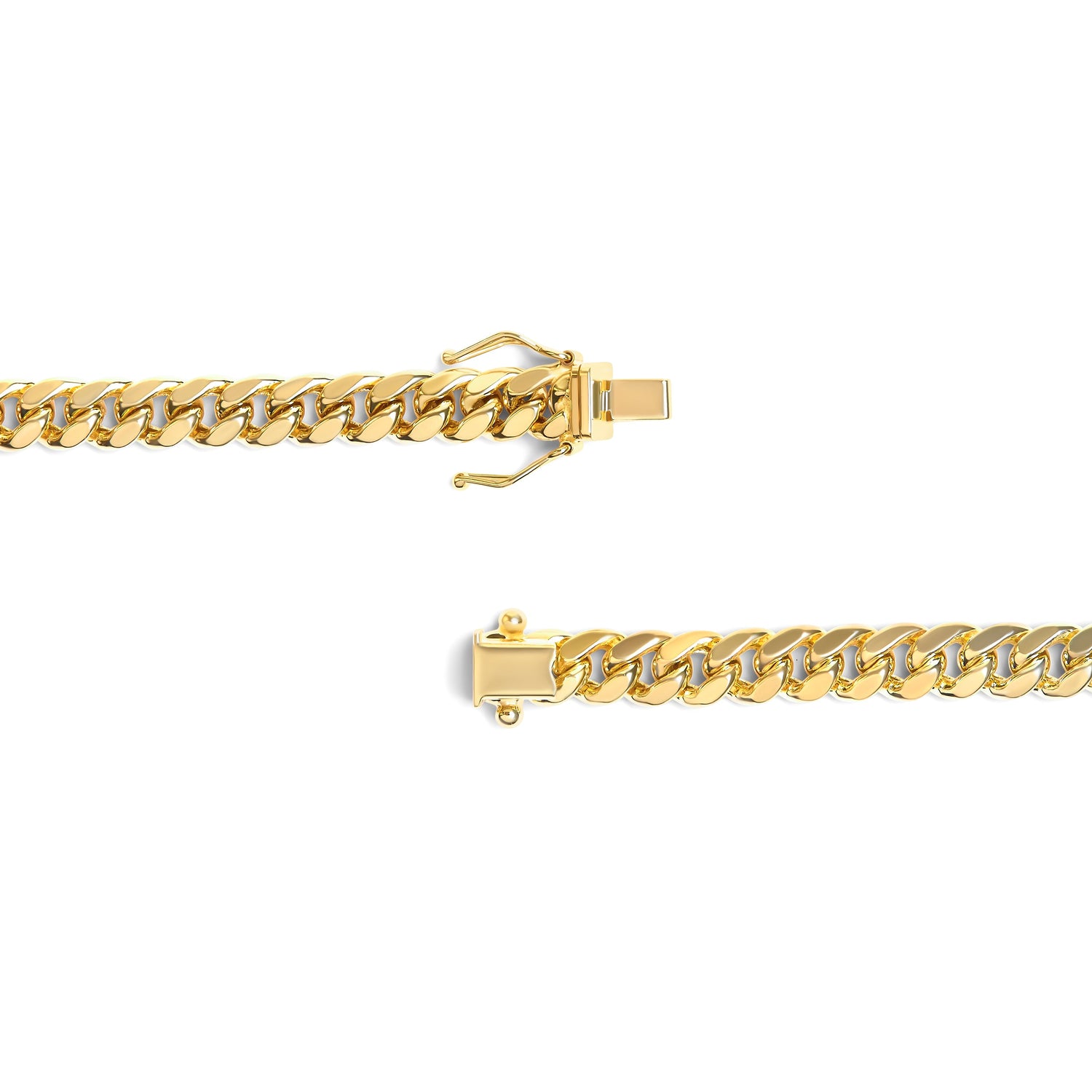 Semi-Solid 14K Yellow Gold 6.1mm Classic Miami Cuban Chain Necklace - 22 Inches by Bids.com