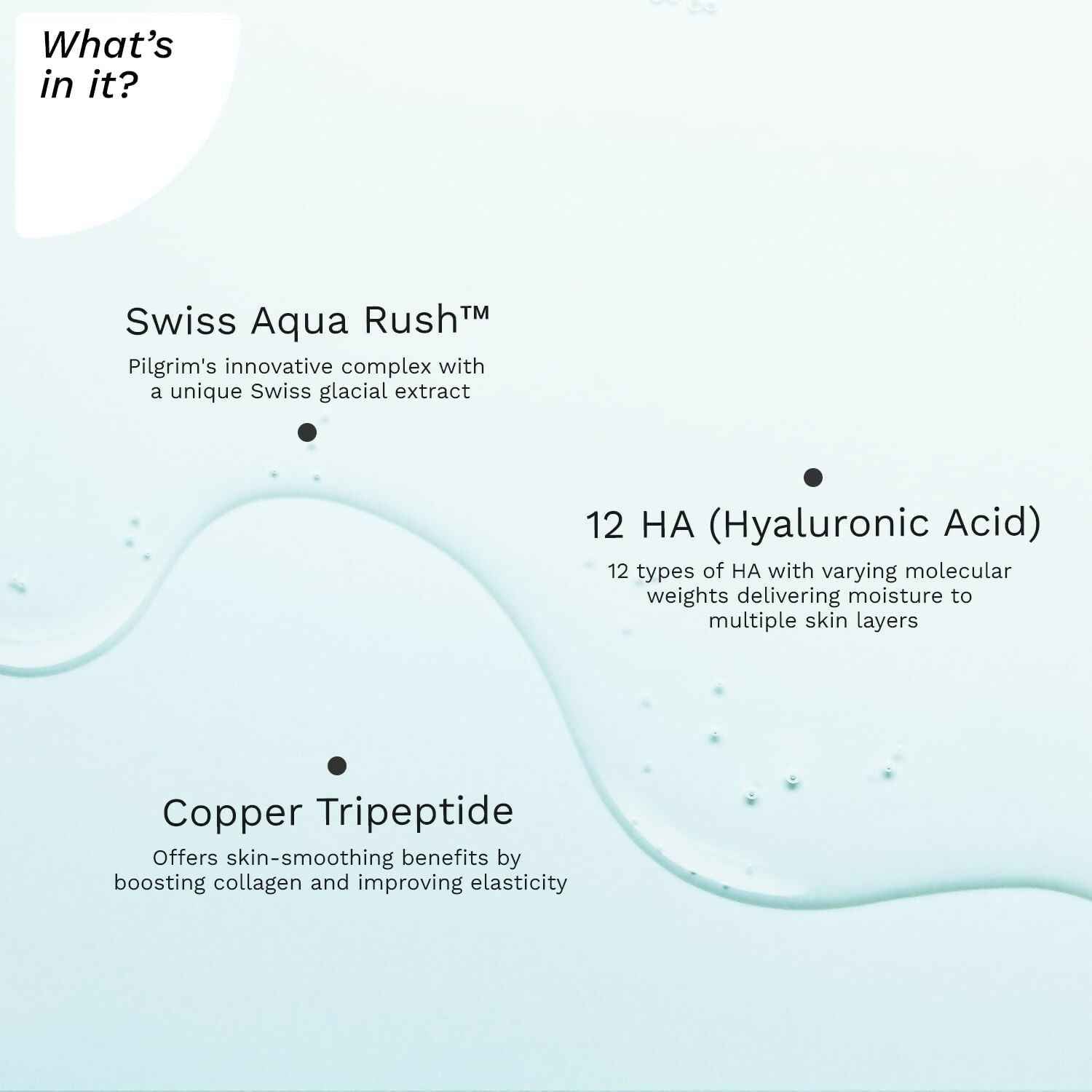 Pilgrim Swiss Aqua Rush 12 HA Serum with Hydration Burst Beads