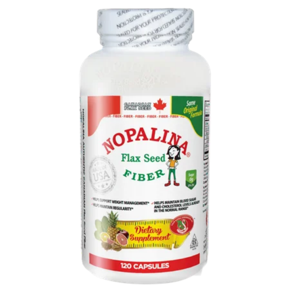 Nopalina Flax Seed Fiber Capsules (120 ct) by Farmacias Savia