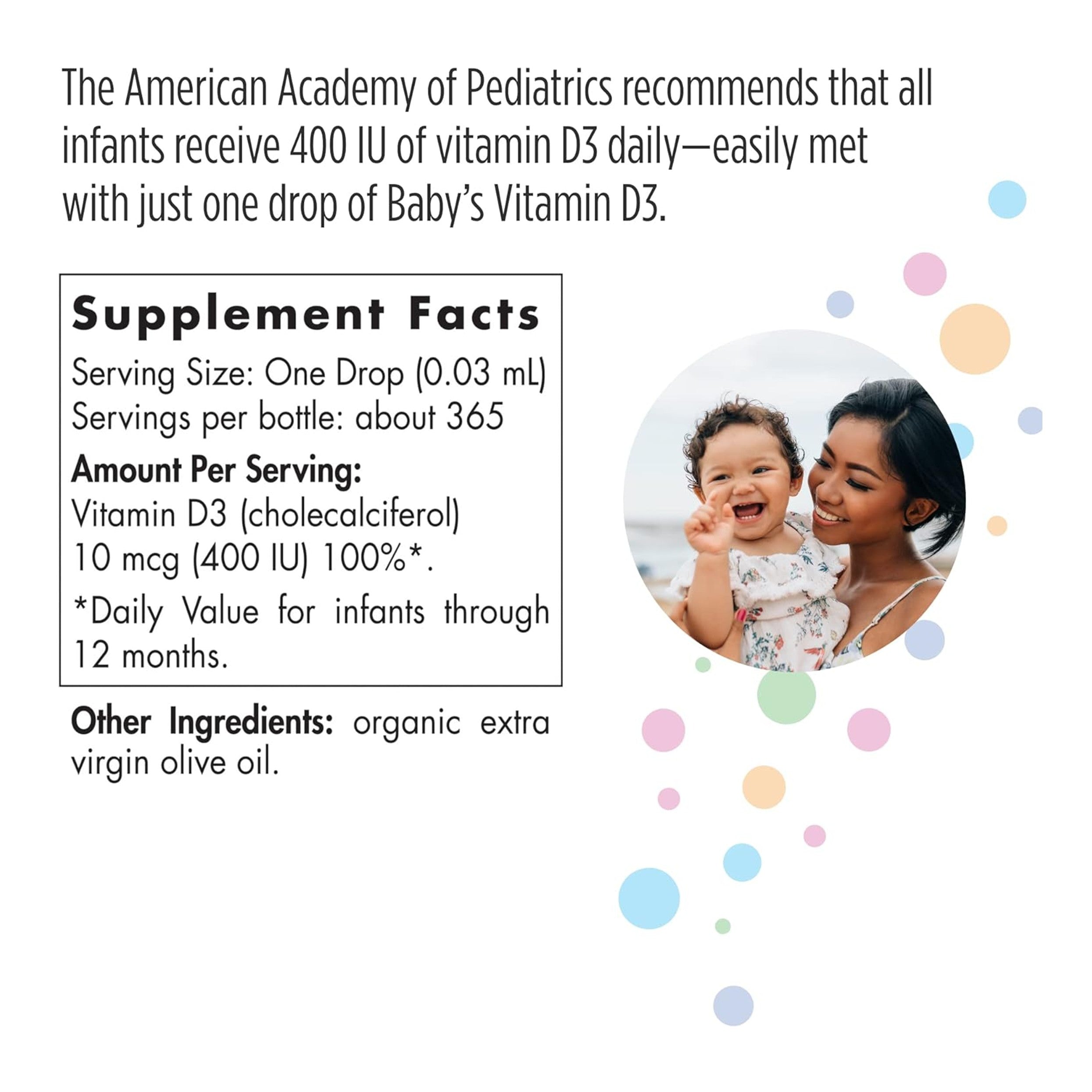 Nordic Naturals Baby’s Vitamin D3 Drops – Unflavored | 400 IU | 0.37 oz by Top Vita Shop