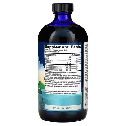 Nordic Naturals Arctic Cod Liver Oil – Orange – 473 ml (16 fl oz) by Top Vita Shop
