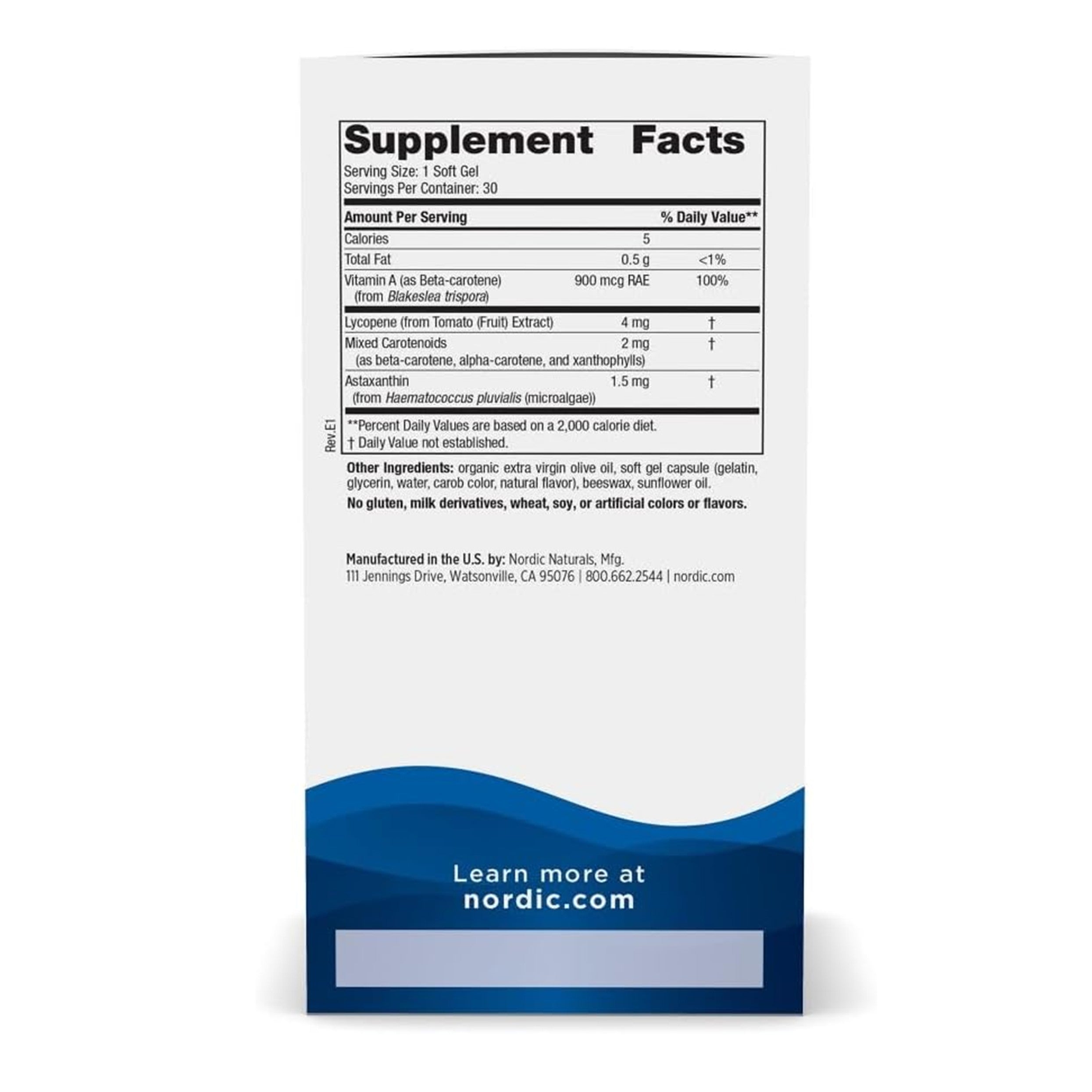 Nordic Naturals Vitamin A + Carotenoids – 30 Softgels – Unflavored by Top Vita Shop