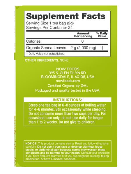 Herbal Tea, NOW by Country Life Natural Foods