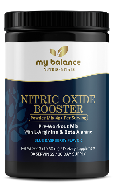 Nitric Oxide Booster Powder Mix – Blue Raspberry Flavor