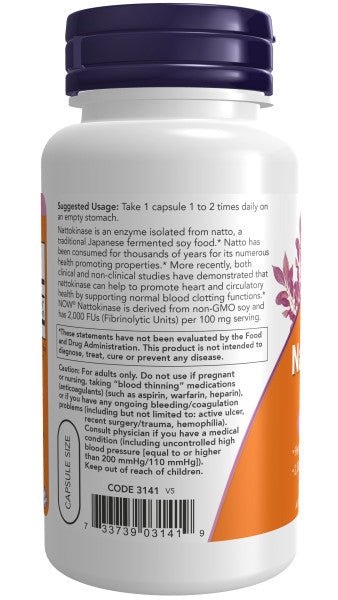 Nattokinase 100 mg by Country Life Natural Foods