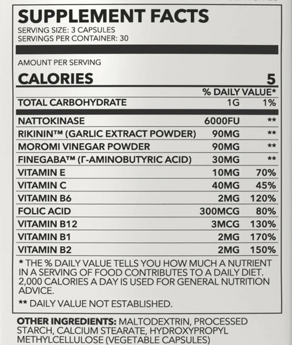 Nattokinase Blend 6,000 FU Cardiovascular Support Capsules by Crane Wellness
