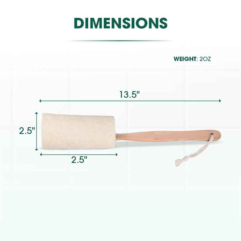 Natural Loofah Bath Brush w/Long Handle.