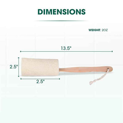 Natural Loofah Bath Brush w/Long Handle.