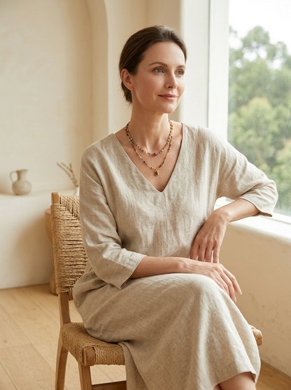 Natural Stone Boho Jewelry Choker Necklace by LINTICO