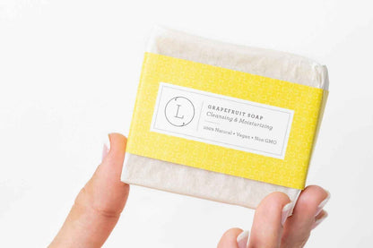 2x Natural Handmade Soap Bar, Pink Grapefruit Soap