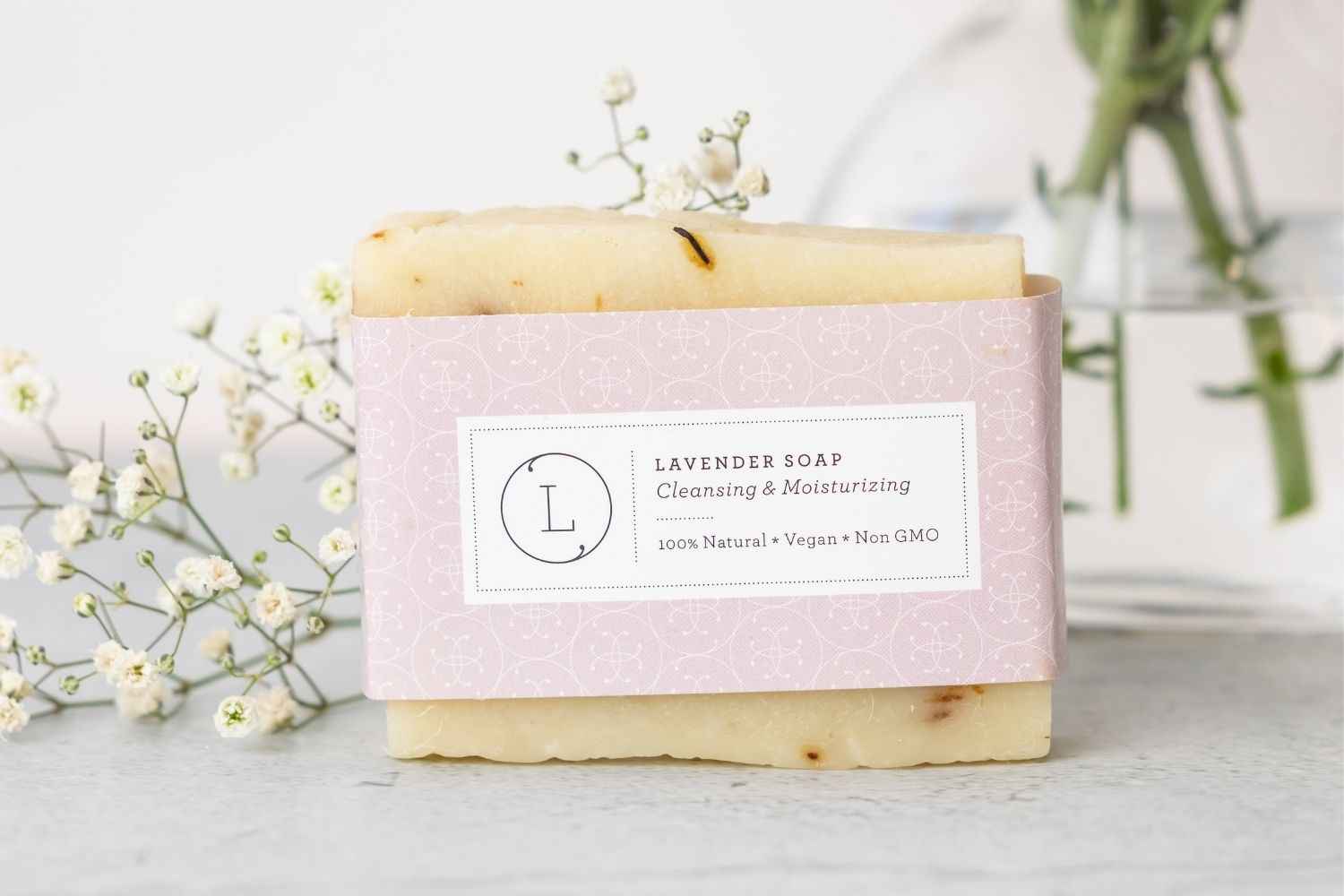2x Lavender Soap Bar, Natural Handmade Soap, Vegan Skincare gift