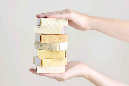 Set of  6 Handmade cold process ,Natural Soap Bars in gift Set box