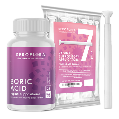 Boric Acid Vaginal Suppositories with Applicators (30/7ct)