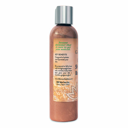 Organic Bronze Shimmer Body Lotion - Lightweight Moisturizer with Radiant Glow