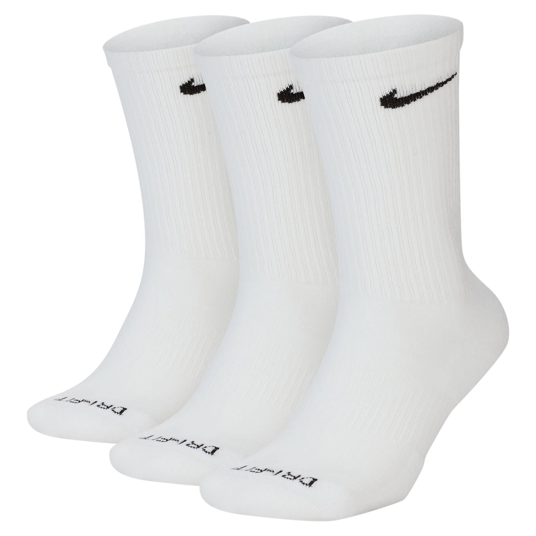 Nike Adult 3-Pack Everyday Plus Cushioned Socks - White by Denim Exchange