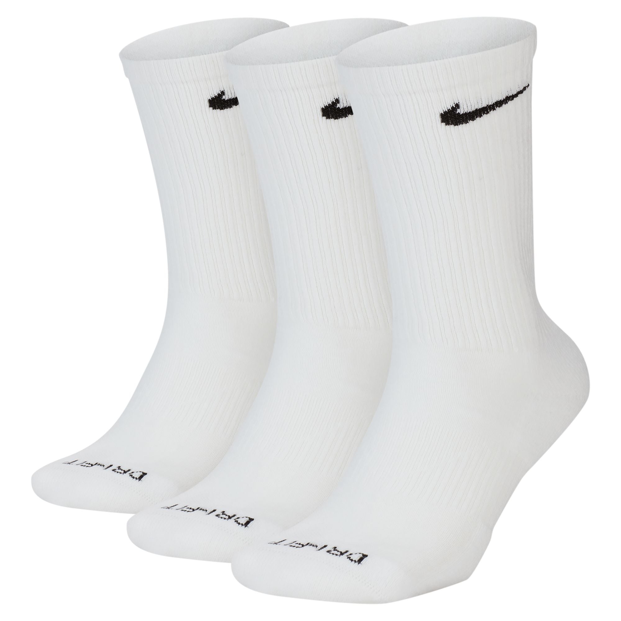 Nike Adult 3-Pack Everyday Plus Cushioned Socks - White by Denim Exchange