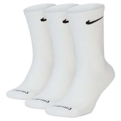 Nike Adult 3-Pack Everyday Plus Cushioned Socks - White by Denim Exchange