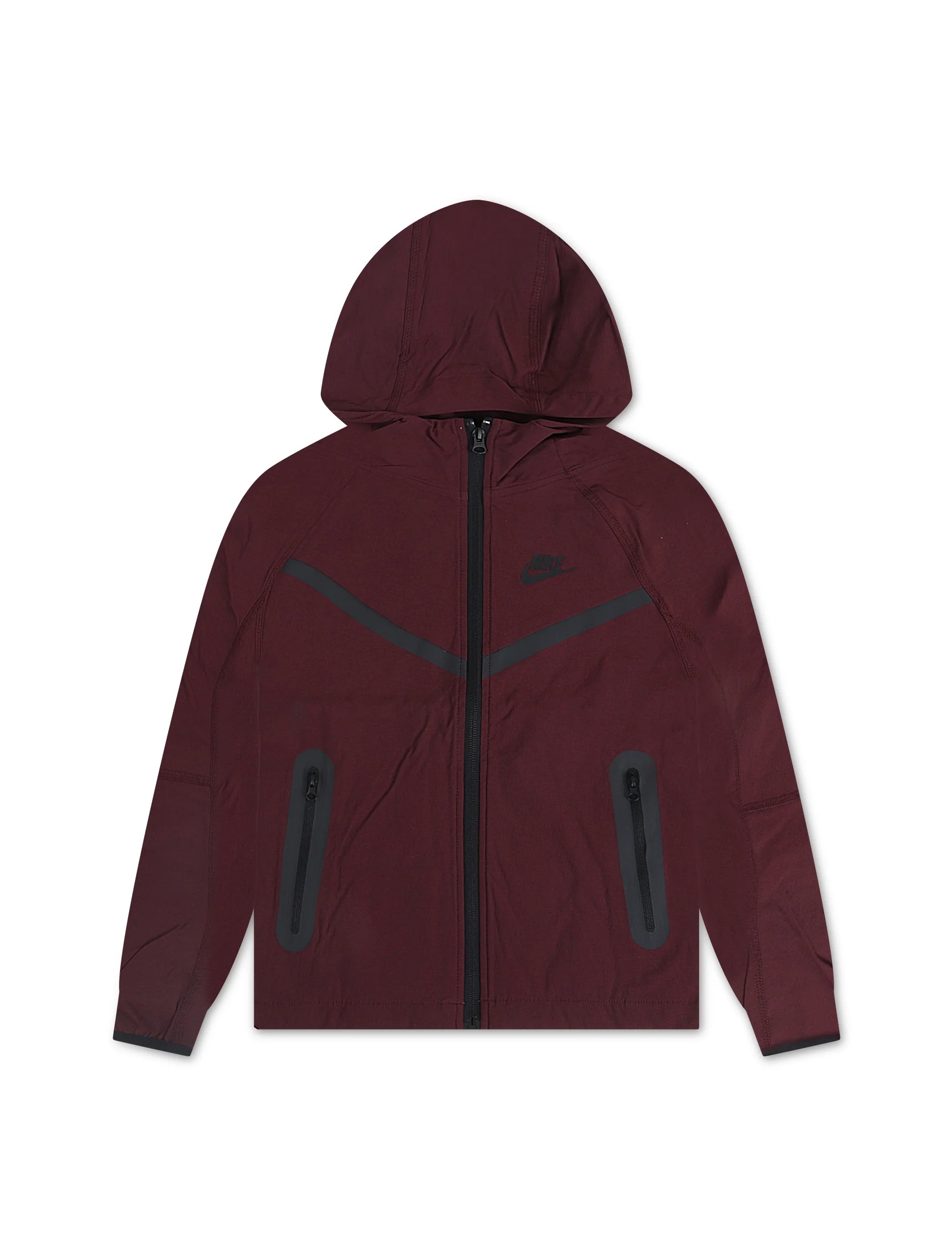 Nike Boys Tech Fleece Hoodie - Burgundy Crush/Black by Denim Exchange