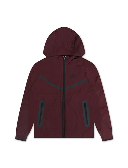Nike Boys Tech Fleece Hoodie - Burgundy Crush/Black by Denim Exchange
