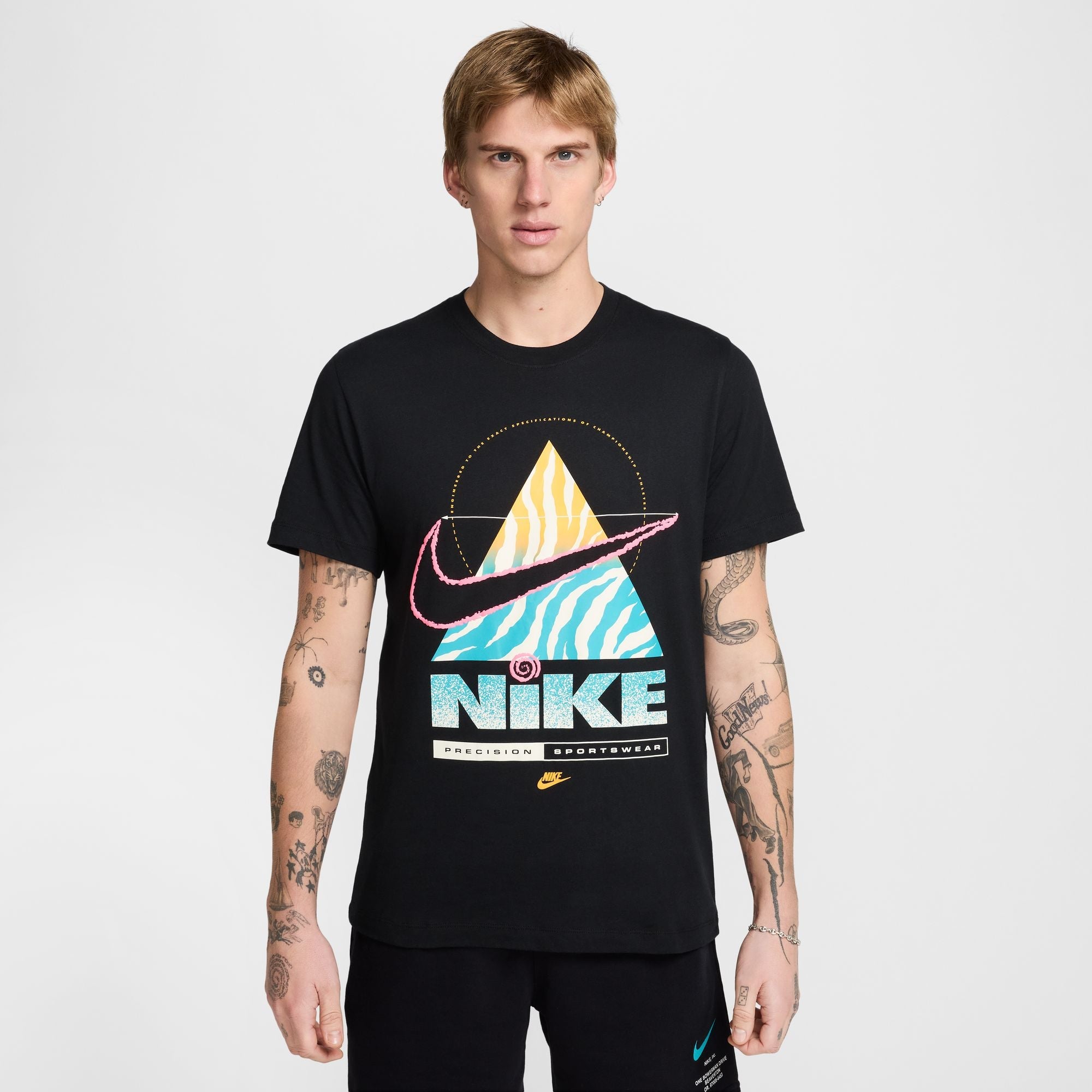 Nike Mens Sportswear Precision Tee - Black by Denim Exchange