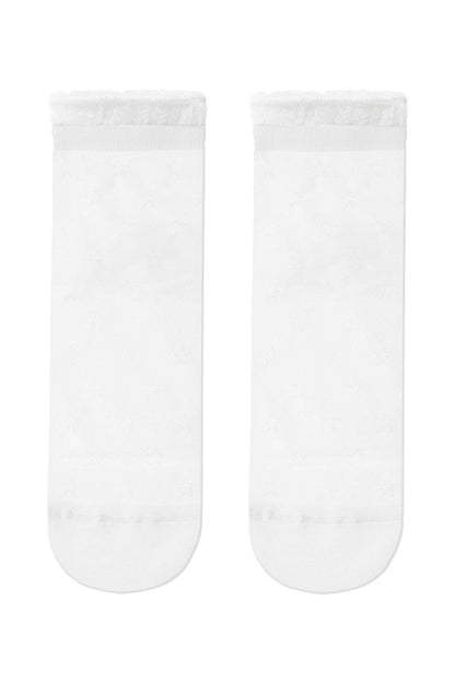 Conte Socks Classic - 491 Glossy Pattern and Decorative Transparent Mesh
