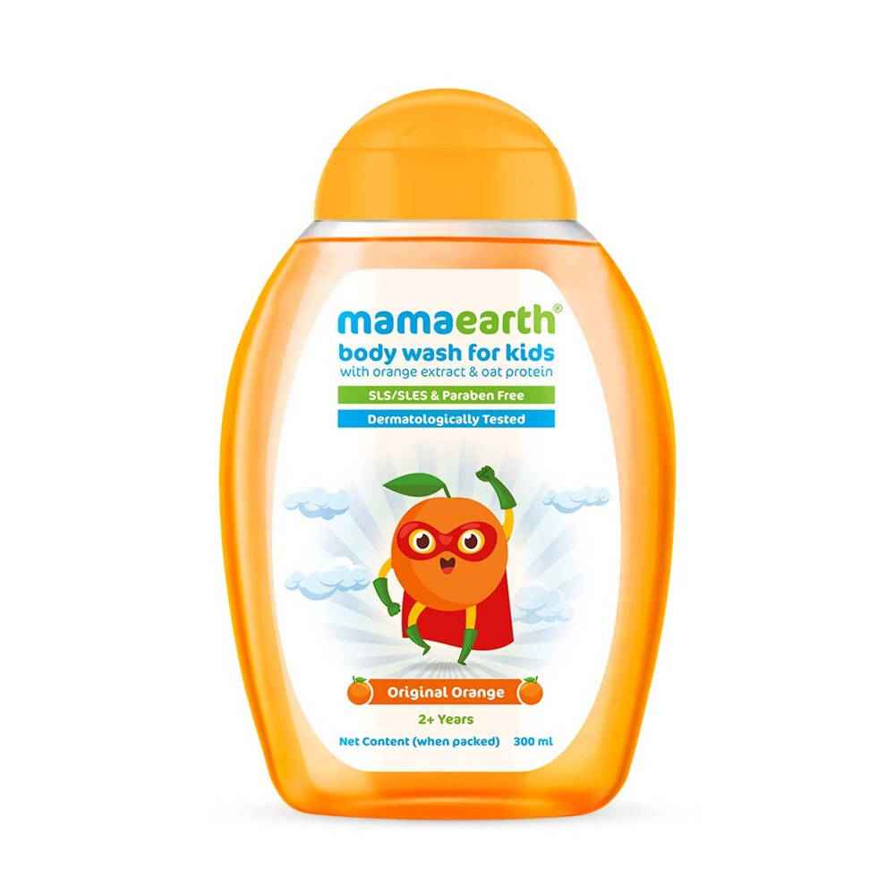 Mamaearth Original Orange Body Wash For Kids with Orange &amp; Oat Protein