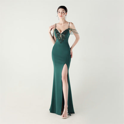 Bead Tube Applique Handmade Beaded Boning Corset Waist Trimming Lace up Satin Evening Dress Cocktail Social Slimming Slim Fit by Ragazza