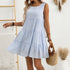 Summer Women Clothing Loose Casual Elegant Sleeveless Plaid Dress by Ragazza