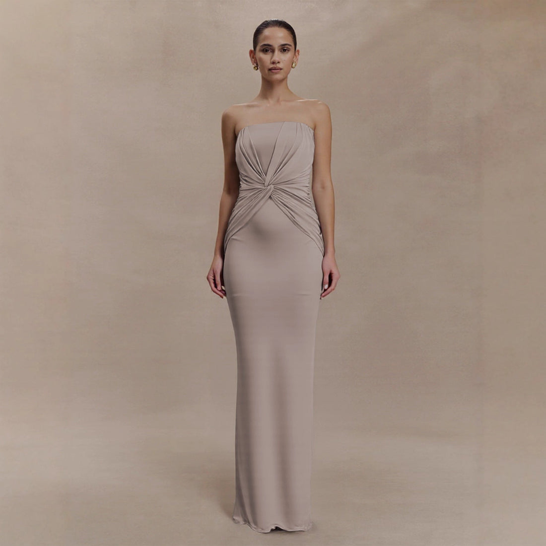Arrival Popular Gentle Tube Top Fishtail Waist Twisted Slim Women Long Evening Dress by Ragazza