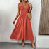 Summer Sleeveless Sling Casual Pleated Dress by Ragazza