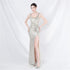 Craft Sequin Velvet Bottom Handmade Beaded Long Elegant Light Luxury Evening Dress by Ragazza
