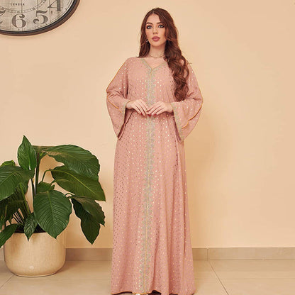 Middle East Women Clothing Autumn Gilding Muslim Gown by Ragazza