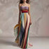 Sexy Tube Top Printed Color Dress by Ragazza