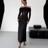 Hollow Out Cutout out Summer off-Shoulder Lace Maxi Dress Long Sleeve High Grade Sexy Sheath Dress Women Clothing by Ragazza