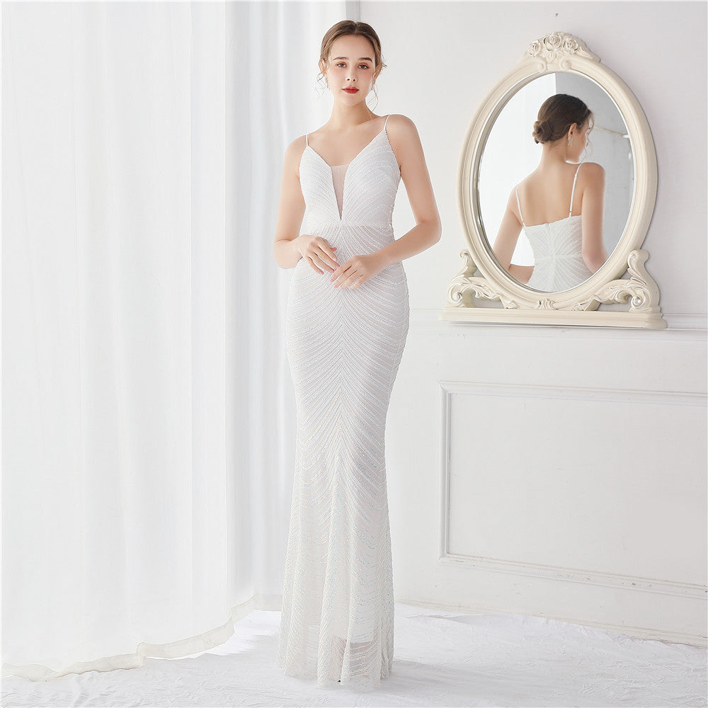 Positioning Floral Dream Socialite Gathering Party Evening Dress Sexy Long Slimming Toast Dress Bride by Ragazza