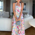 Autumn Sweet Spicy Holiday Slim Fit Digital Printing Strap Lace Large Swing High End Dress  DestGlow