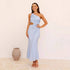 Summer Women Clothing Slim Sexy Solid Color Tube Top Dress by Ragazza