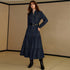 Women Clothing Denim Long Sleeve Breasted Waist Dress（Without Belt） by Ragazza