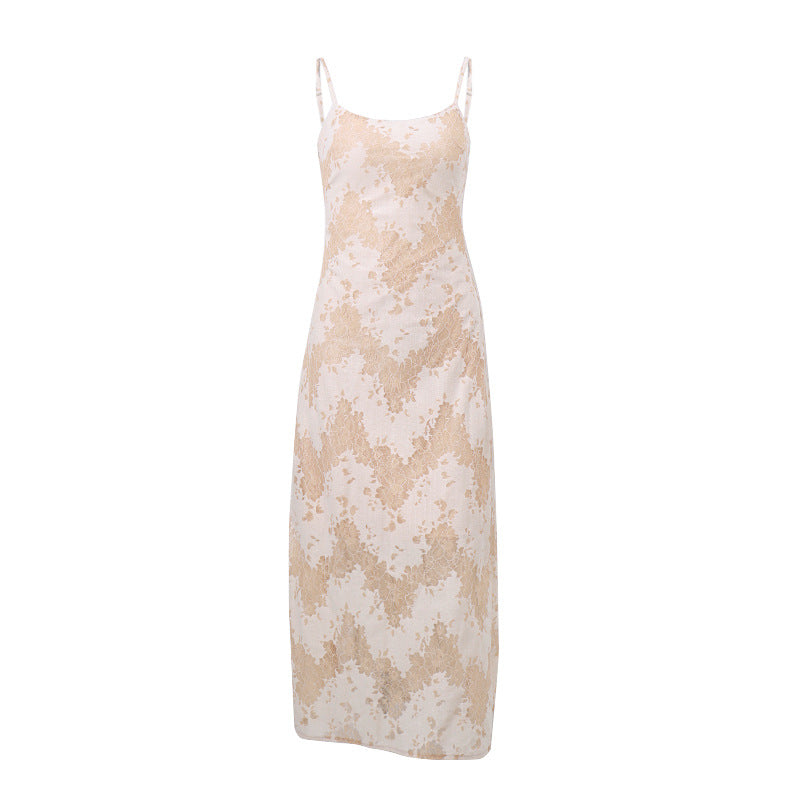 Summer Women Clothing Vacation Sexy Strap High Class Elegant Printing Slip Dress Women by Ragazza
