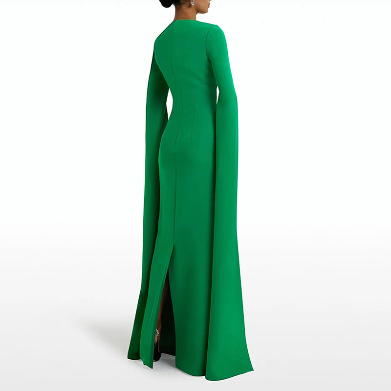 High End Socialite Elegant Design Hand Cut Solid Color Maxi Dress Dress for Women by Ragazza