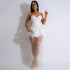 Tube Top Solid Color Satin Fabric Patchwork Tulle Swing Dress Women by Ragazza